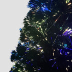 Sapin de Noël artificiel avec support vert 120 cm fibre optique