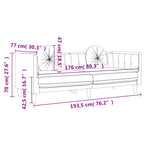 Canapé avec coussins 2 places gris clair velours