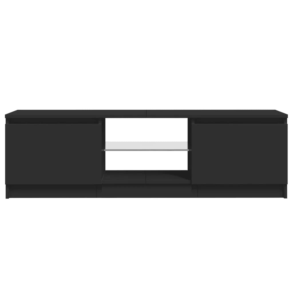 Meuble TV avec lumières LED Noir 120x30x36 cm