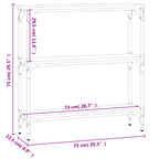 Table console en bois d'ingénierie 75x22,5x75 cm